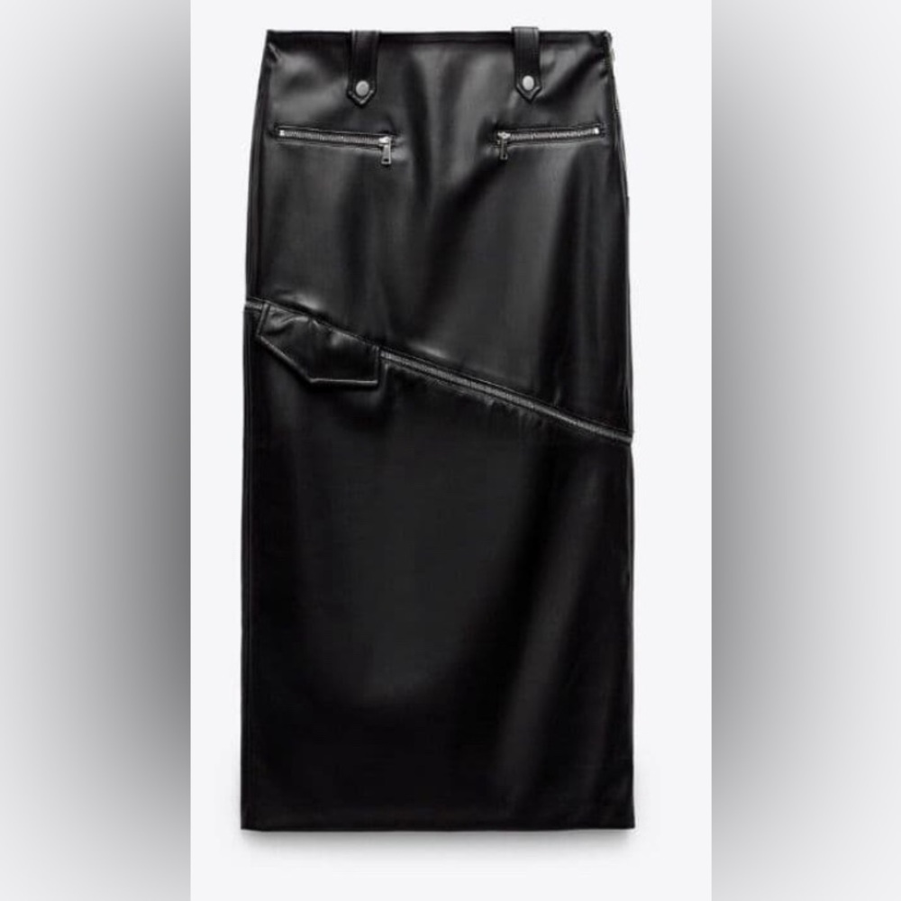 Black Zipper Detail Women's Skirt/ Size Small